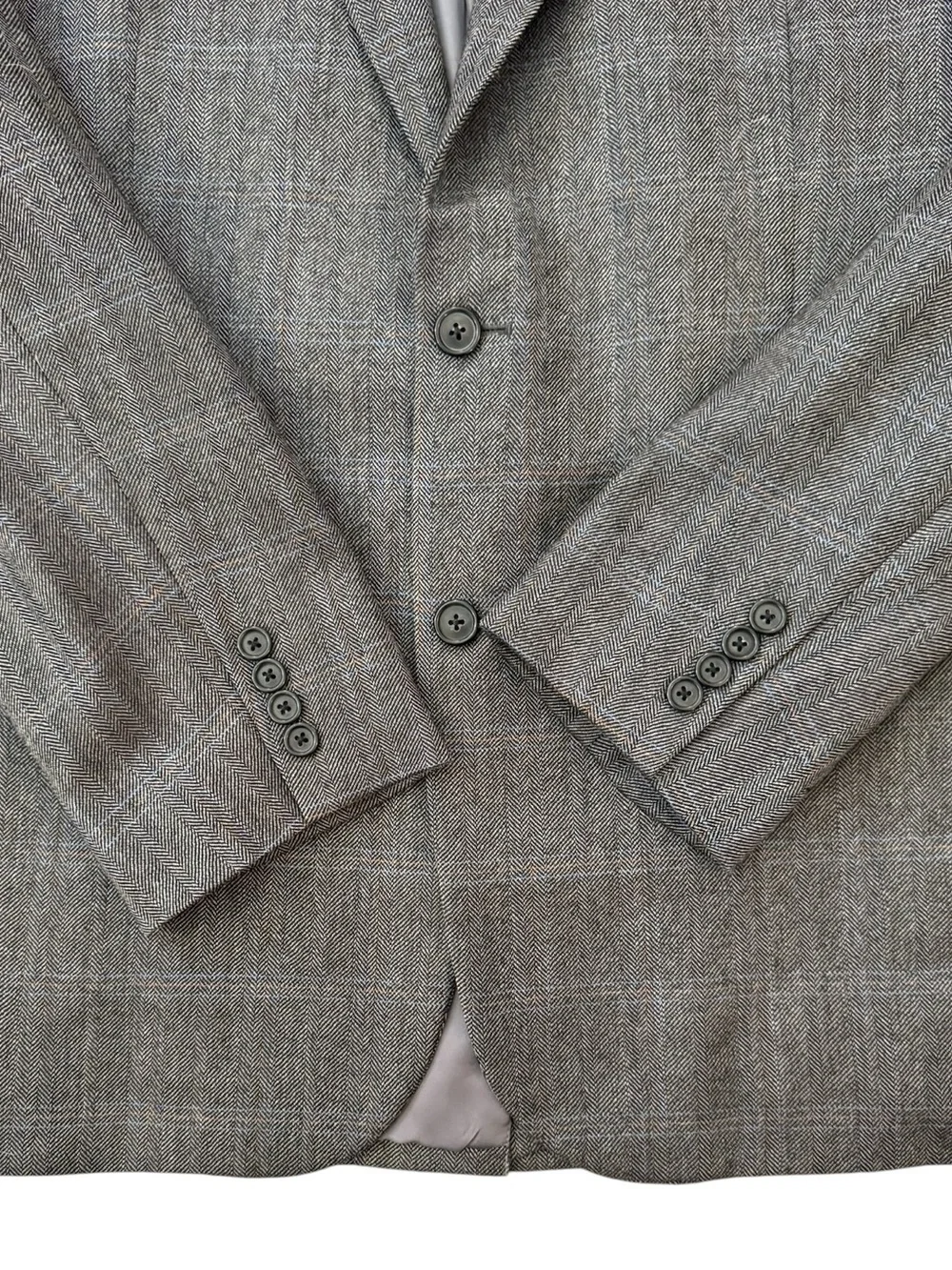 Brooks Brothers Madison 44L Lanificio Campore Wool Gray Herringbone Sport Coat